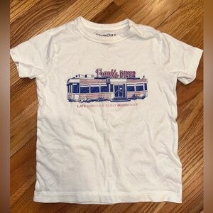 J. Crew CrewCuts Kids White Graphic T-Shirt, (XXS 2/3)